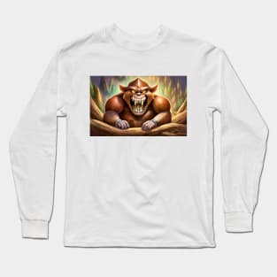 Angry, pumped-up squirrel with nuts Long Sleeve T-Shirt